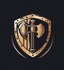 Wikingeraxt und Schild